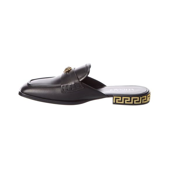 Versace La Medusa Leather Loafer, Black - Picture 2 of 5